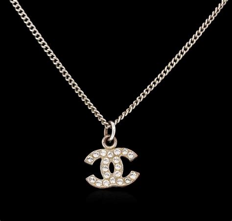 cheap chanel logo necklace|authentic chanel necklace for sale.